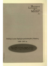 Didžioji Leono Sapiegos pasiun tinybė į Maskvą 1600-1601 m. - Humanitas