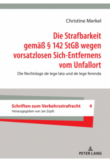 Die Strafbarkeit gemaeß § 142 StGB wegen vorsatzlosen Sich-Entfernens vom Unfallort: Die Rechtslage de lege lata und de lege ferenda - Humanitas