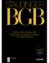 §§ 631–650h; §§ 650p–650t: (Werkvertrag, Bauvertrag, Architekten- und Ingenieurvertrag) - Humanitas