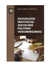 Savivaldos institucijų sociali nis politinis veiksmingumas - Humanitas