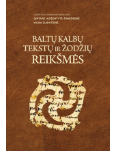 Baltų kalbų tekstų iržodžių reikšmės - Humanitas