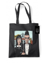 American Goth Black Tote Bag - Humanitas