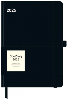 Cool Diary Black 2025 16x22 darbo kalendorius su guma - Humanitas