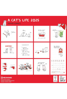 A Cat's Life 2025 30x30 sieninis kalendorius - Humanitas