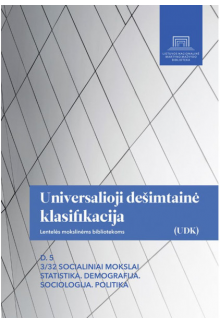 (UDK) Universalioji dešimtainė klasifikacija. D5 3/32 Sociali - Humanitas